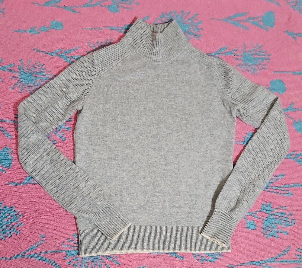 Rag & bone womens small 100% cashmere sweater gray mockneck premium